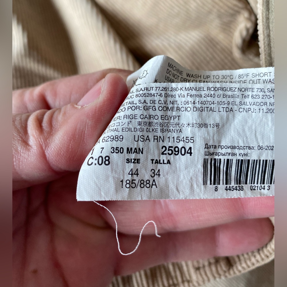 Mango Man Corduroy Trousers - Picture 6 of 12